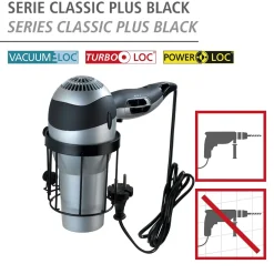Haartrocknerhalter Classic Plus Black ^ Wenko Sale