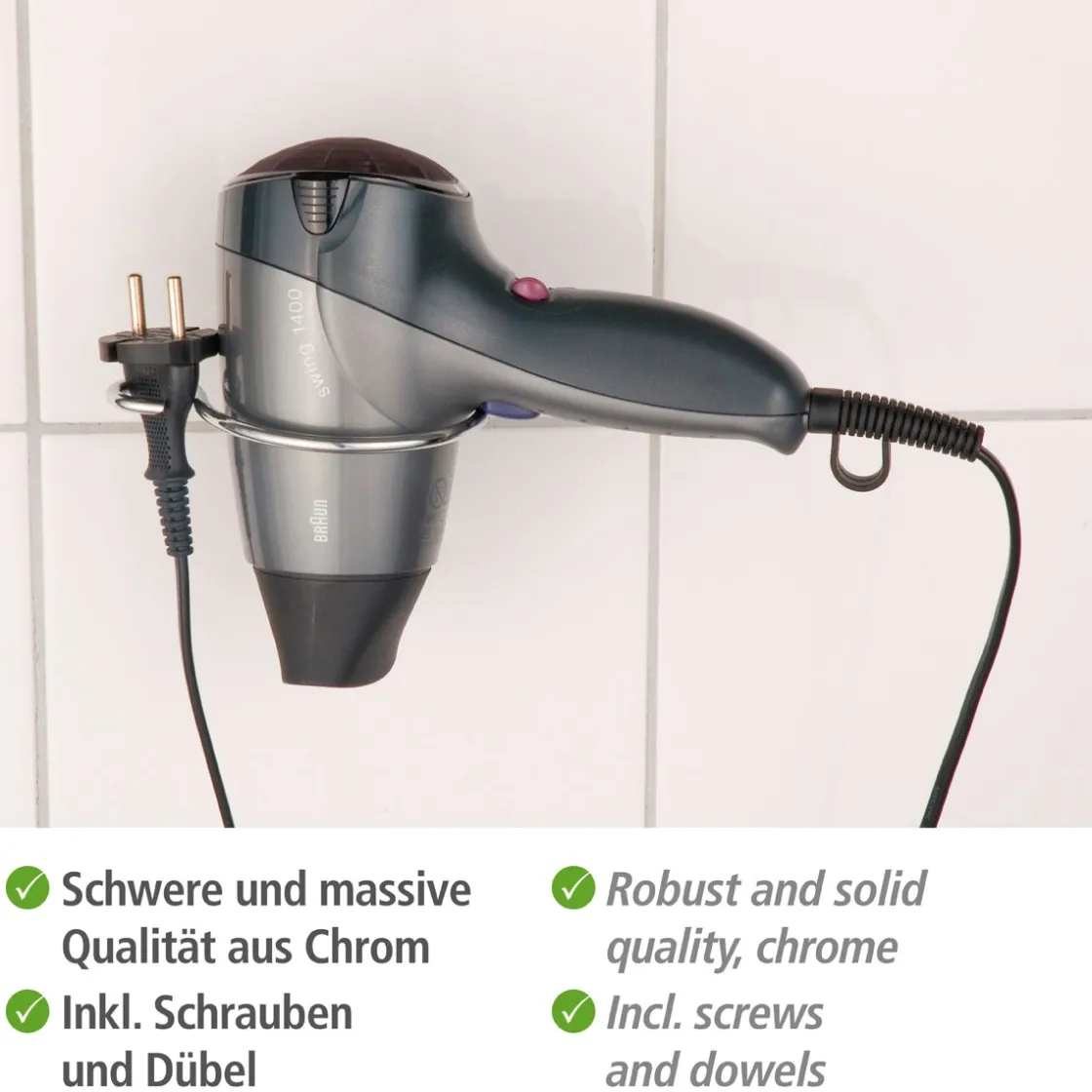 Haartrocknerhalter Milano Chrom ^ Wenko Sale