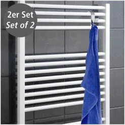 Haken für Handtuchheizkörper chrom 2er Set ^ Wenko Hot