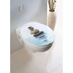 Premium WC-Sitz Meditation antibakteriell mit Absenkautomatik ^ Wenko Outlet