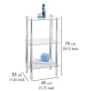 Regal Yago viereckig mit 3 Glasablagen ^ Wenko Hot