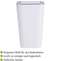 Schwingdeckeleimer Candy weiß 6 L ^ Wenko Hot