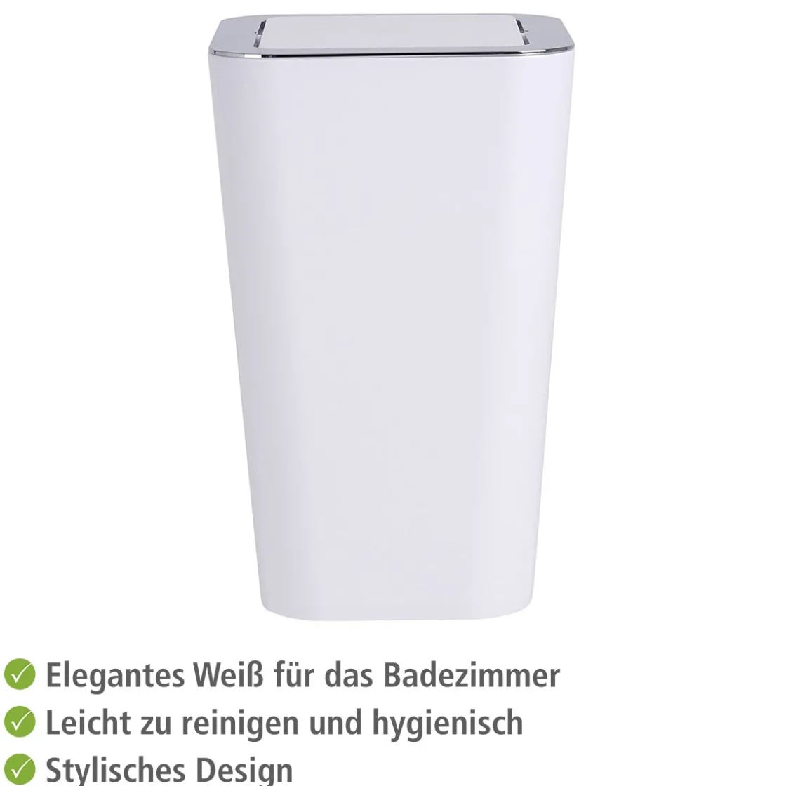 Schwingdeckeleimer Candy weiß 6 L ^ Wenko Hot