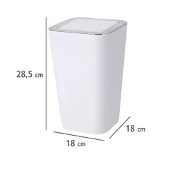 Schwingdeckeleimer Candy weiß 6 L ^ Wenko Hot