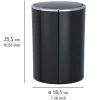 Schwingdeckeleimer Inca schwarz 5 L ^ Wenko Outlet