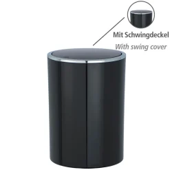 Schwingdeckeleimer Inca schwarz 5 L ^ Wenko Outlet