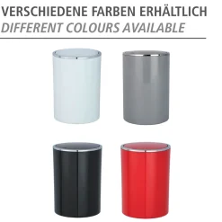 Schwingdeckeleimer Inca schwarz 5 L ^ Wenko Outlet