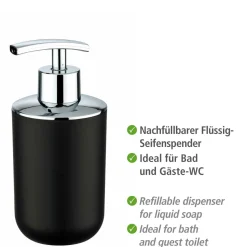 Seifenspender Brasil schwarz 320 ml ^ Wenko Online