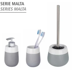 Seifenspender Malta grau/weiß 290 ml ^ Wenko New