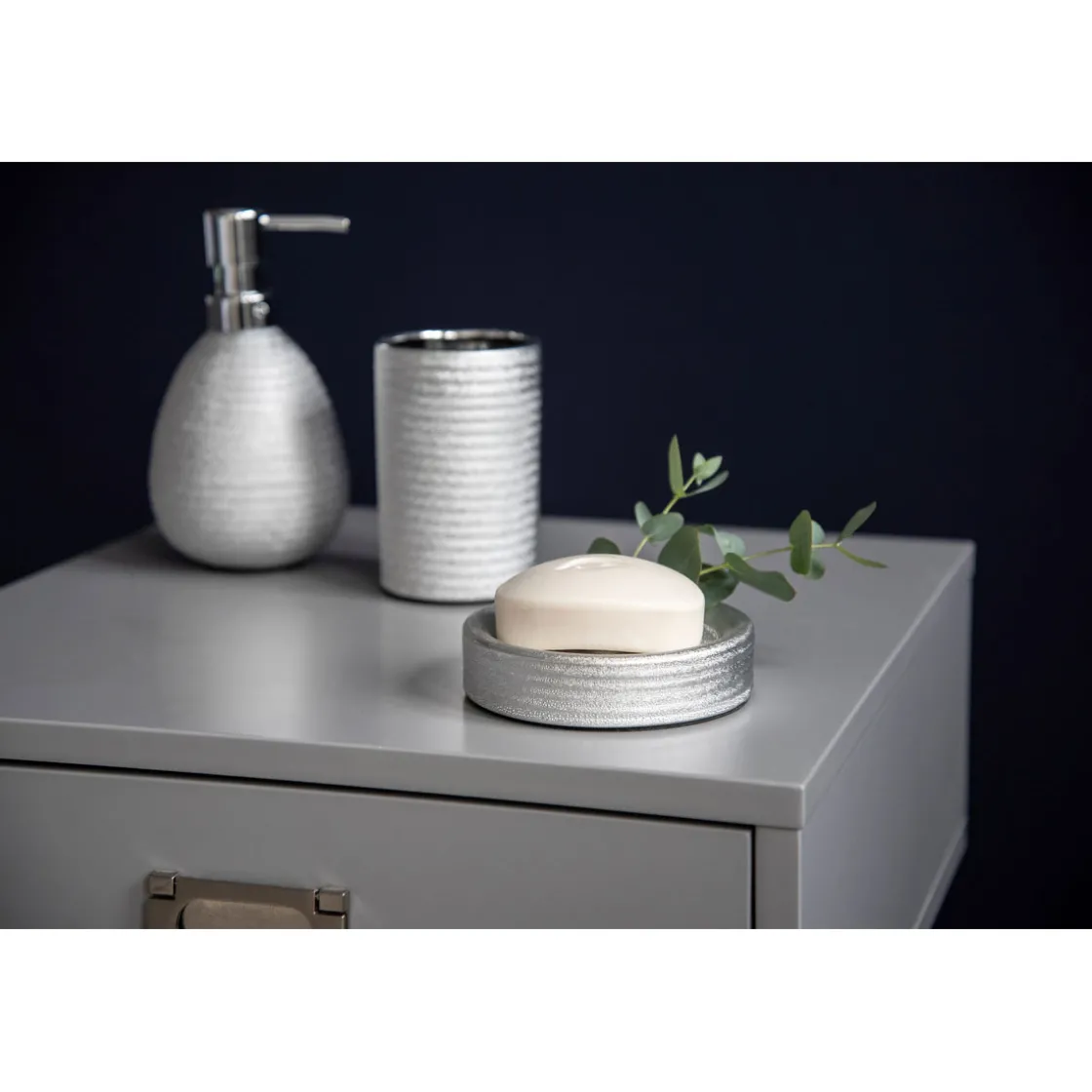 Seifenspender Polaris Juwel silber 390 ml ^ Wenko Outlet
