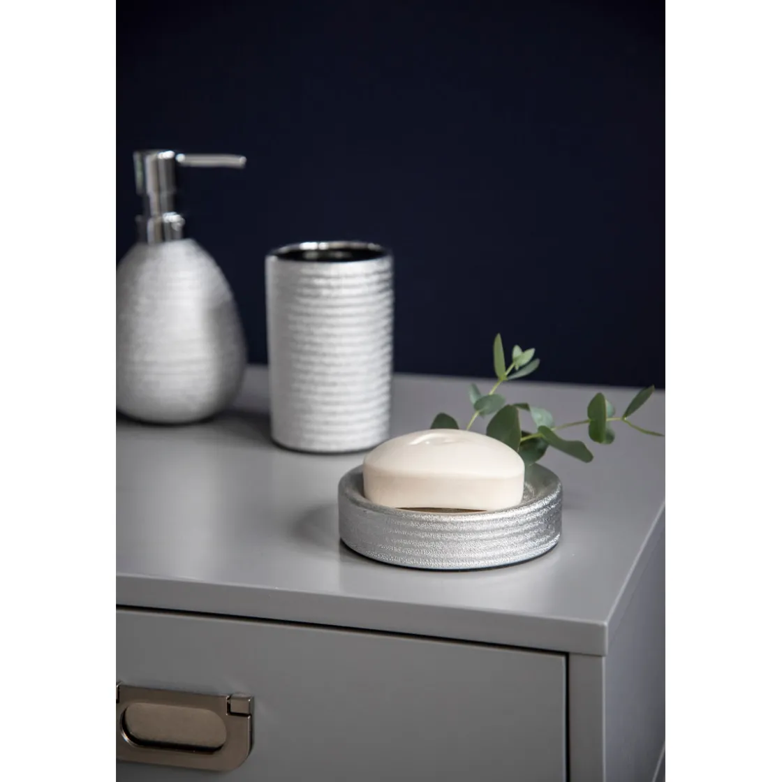 Seifenspender Polaris Juwel silber 390 ml ^ Wenko Outlet
