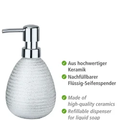Seifenspender Polaris Juwel silber 390 ml ^ Wenko Outlet