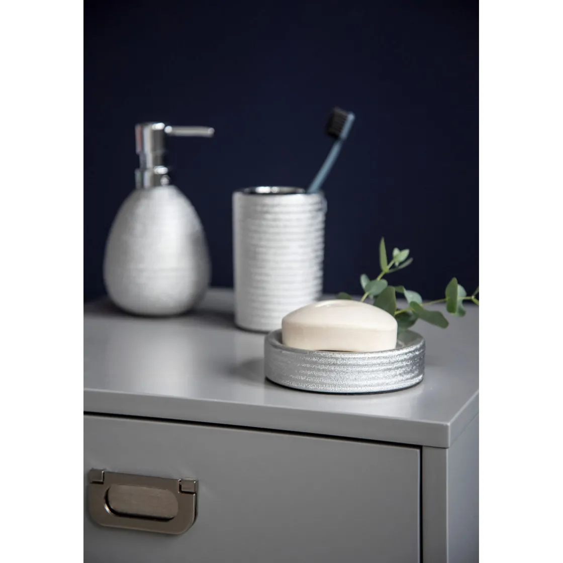 Seifenspender Polaris Juwel silber 390 ml ^ Wenko Outlet