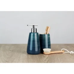Seifenspender Pottery petrol 360 ml ^ Wenko Discount