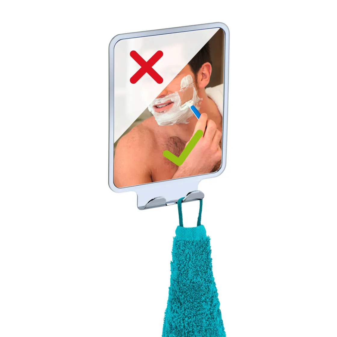 Spiegel Antibeschlag Quadro Vacuum-Loc ^ Wenko Sale