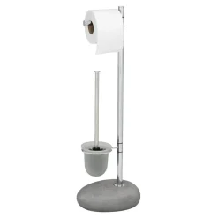 Stand WC-Garnitur Pebble Stone grau ^ Wenko Discount