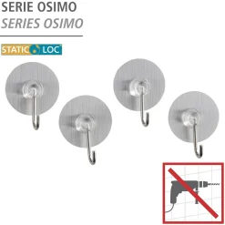 Static-Loc Nickelhaken Osimo 4er Set ^ Wenko Sale