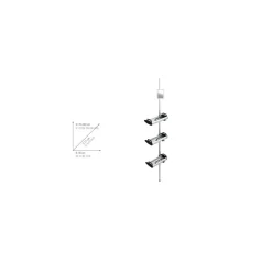 Teleskop Dusch-Regal Line mit 3 Ablagen ^ Wenko Discount