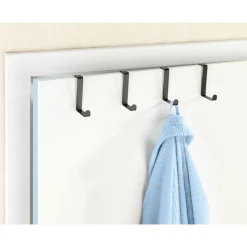 Türgarderobenhaken schwarz 4er Set ^ Wenko Discount