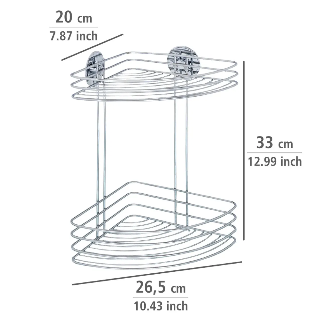Turbo-Loc Eckregal 2 Ablagen ^ Wenko Outlet