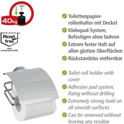 Turbo-Loc Toilettenpapierhalter Cover ^ Wenko New
