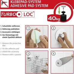 Turbo-Loc Toilettenpapierhalter mit Ablage ^ Wenko Outlet