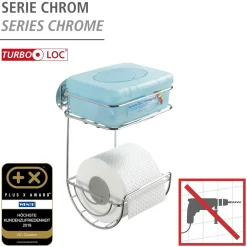 Turbo-Loc Toilettenpapierhalter mit Ablage ^ Wenko Outlet