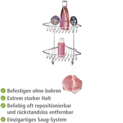 Vacuum-Loc Eckregal Bari 2 Etagen ^ Wenko Best