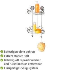 Vacuum-Loc Eckregal 2 Etagen ^ Wenko Hot