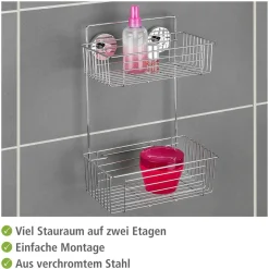 Vacuum-Loc Wandregal Bari 2 Etagen ^ Wenko Online