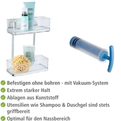 Vacuum-Loc Wandregal Quadro 2 Etagen ^ Wenko New