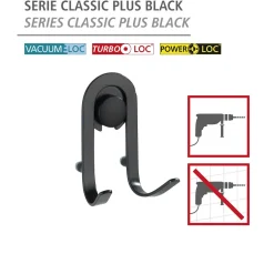 Wandhaken Classic Plus schwarz 2er Set ^ Wenko Hot