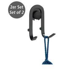Wandhaken Classic Plus schwarz 2er Set ^ Wenko Hot