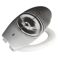 WC-Sitz Waterdrop Grau antibakteriell mit Absenkautomatik ^ Wenko Clearance