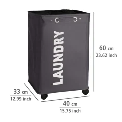 Wäschesammler Quadro grau 79 l ^ Wenko Hot