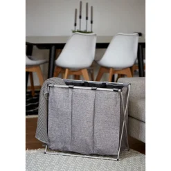 Wäschesammler Trio grau meliert 130 l ^ Wenko Clearance