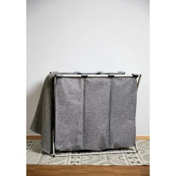 Wäschesammler Trio grau meliert 130 l ^ Wenko Clearance