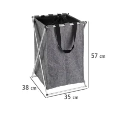 Wäschesammler Uno grau meliert 52 l ^ Wenko Discount