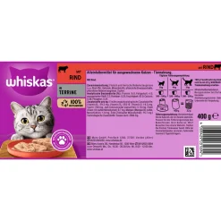 Katzenfutter Rind in Terrine 400 g Dose ^ Whiskas Hot