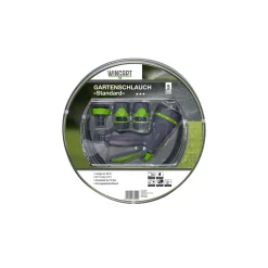 Gartenschlauch Standard grau mit grünen Streifen 1/2