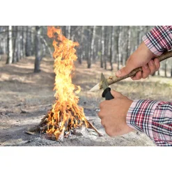 Outdoormesser mit glatter Klinge und Köcher ^ Wolfcraft Discount