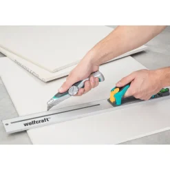 Profi-Trapezklingen-Messer mit Feststehklinge ^ Wolfcraft New