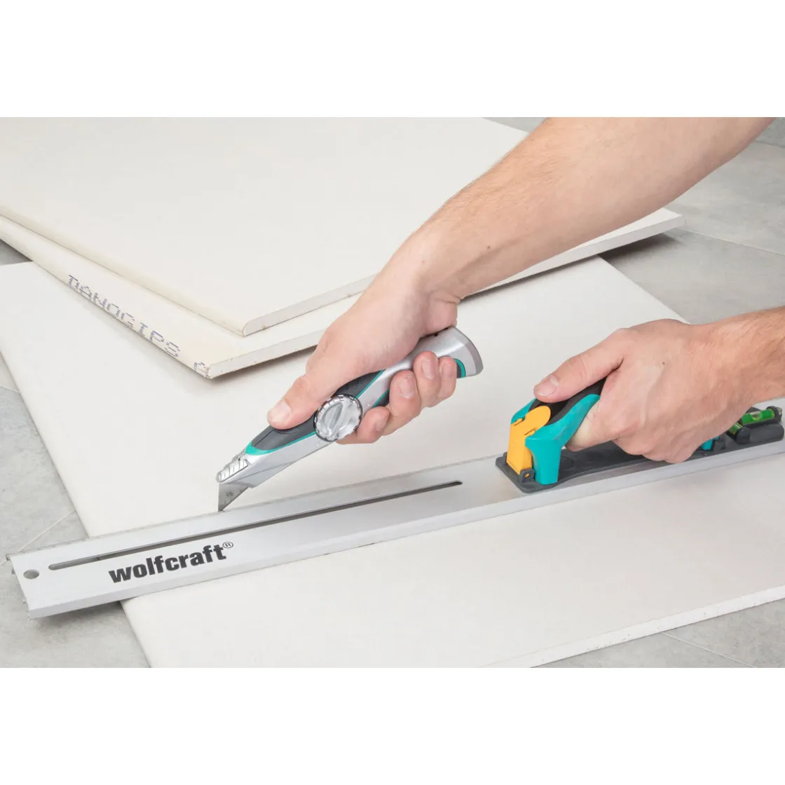 Profi-Trapezklingen-Messer mit Feststehklinge ^ Wolfcraft New