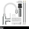 WT-Armatur Flexo chrom weiss Cold StartSchnellmontage ohne Ablaufgarnitur ^ Eisl