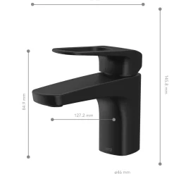 WT-Armatur INOA, Keramikkartusche 40mm,schwarz, Push open Ventil ^ LENZ Discount