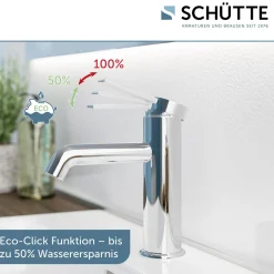 WT-Armatur Los Angeles chrom Eco-Klick-Kartusche inkl.Push-Open-Garnitur ^ Schütte Clearance
