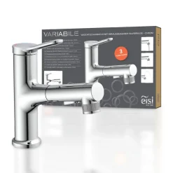 WT-Armatur Variabel chrom Schnellmontageherausziehbare Brause 2 Strahlarten ^ Eisl Online