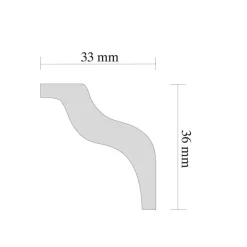 Zierprofil Lena 2 x 2 m weiß ^